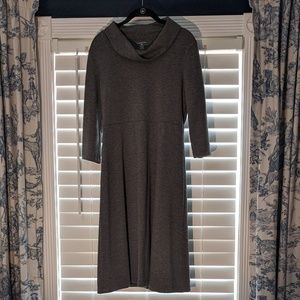 FIRE SALE 3/4 Sleeve Gray Cowl Neck Fall Dress